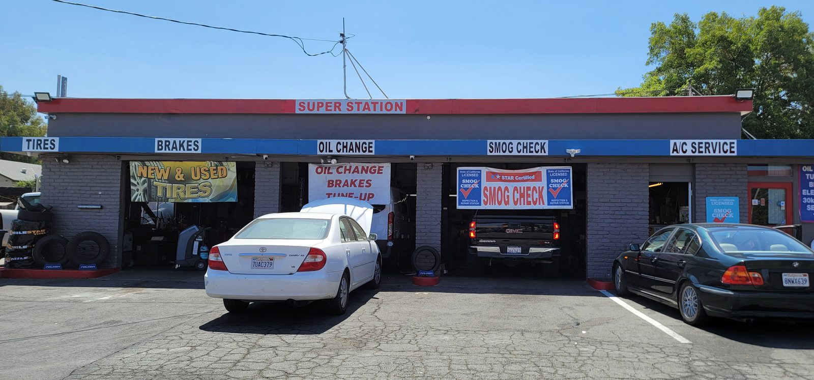 Super Station Concord auto repair workshop with cars on lifts